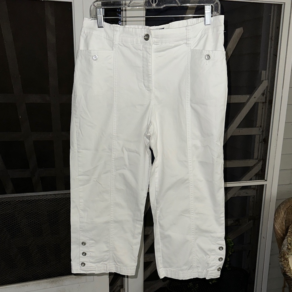 Karen Scott White Capri Pants Size 8 Karen Scott White Cropped Pants